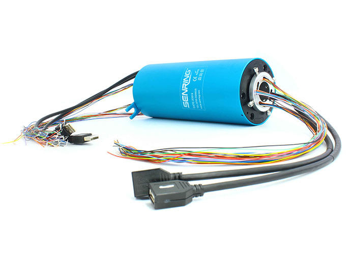 O sinal industrial do ônibus desliza o furo 50mm OD 130mm de Ring Rotary Joint Electrical Connector