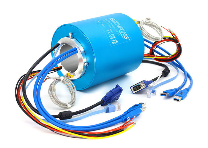 O sinal industrial do ônibus desliza o furo 50mm OD 130mm de Ring Rotary Joint Electrical Connector