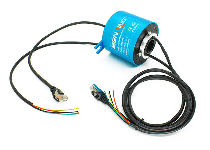 Deslizamento giratório elétrico Ring For Gigabit Ethernet do grande diâmetro do conector do ODM de Senring