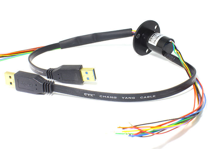 150RPM com uma comunicação furada dos ethernet de Ring Electrical Collector Ring For do deslizamento de USB