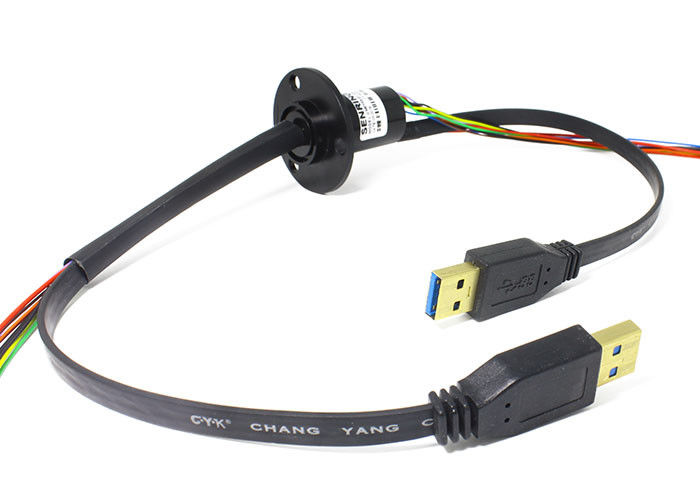 150RPM com uma comunicação furada dos ethernet de Ring Electrical Collector Ring For do deslizamento de USB
