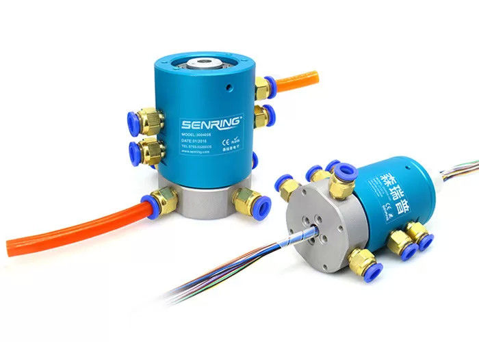 4 passagens 4 canais Ethernet Pneumático Rotativo Joint Slip Ring Pipe Dimensão 6 ~ 8mm