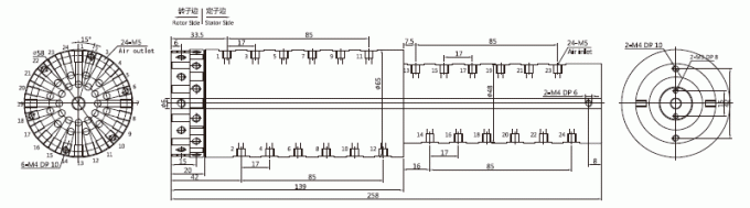 desenho giratório do anel deslizante de 3024004 uniões da passagem Pnuematic/+Electric Hybridry da série M5 24 da série 3024004