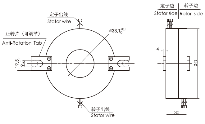 k238 desenho integral do anel deslizante de anel deslizante da panqueca da série K238 (SNK040)
